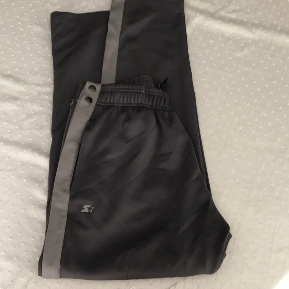 Starter size Large Grey Tear away sweatpants warmup